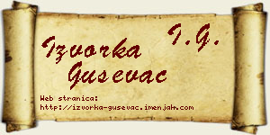 Izvorka Guševac vizit kartica